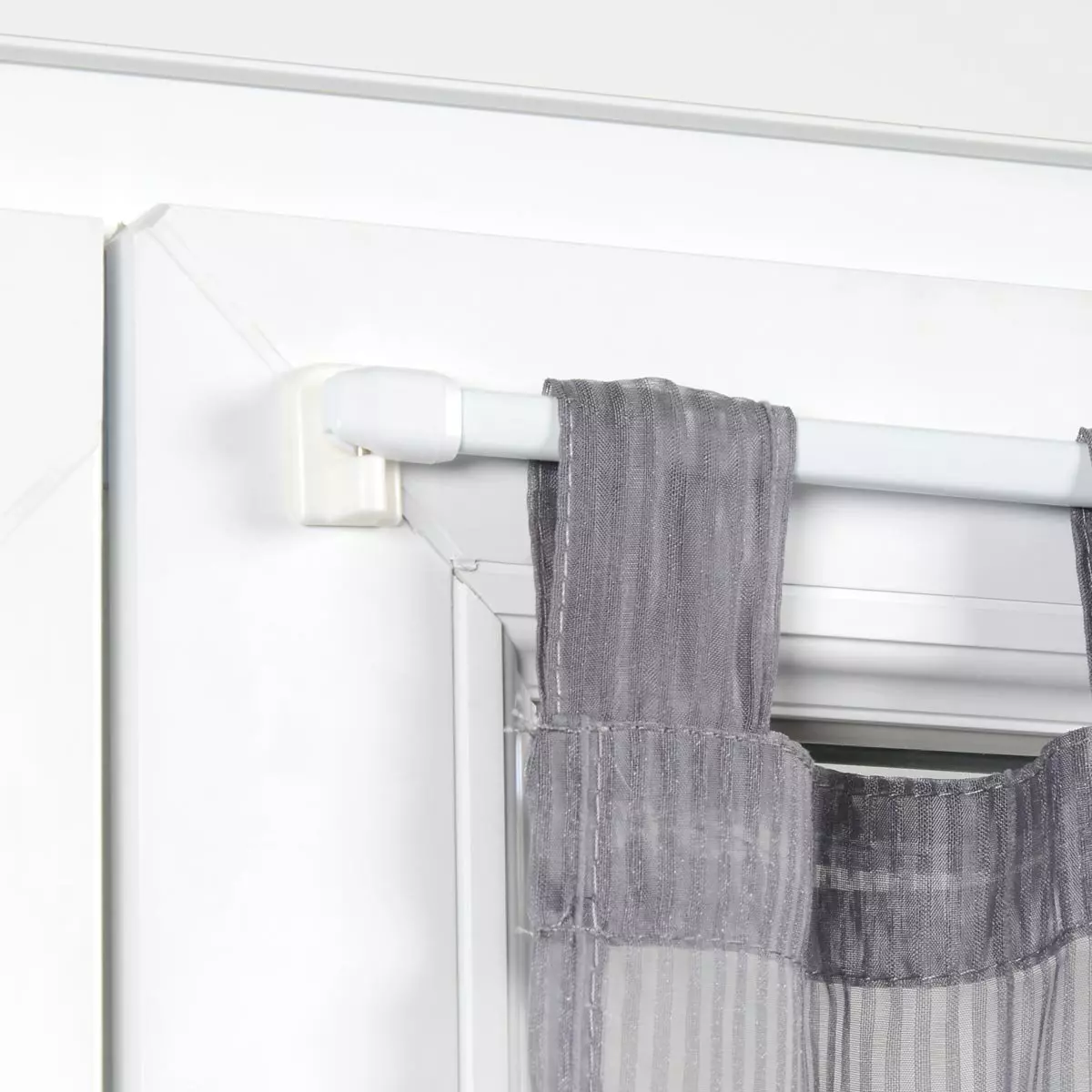 Kit de 2 barras extensibles ovaladas (40 a 60 cm) Blanco 1