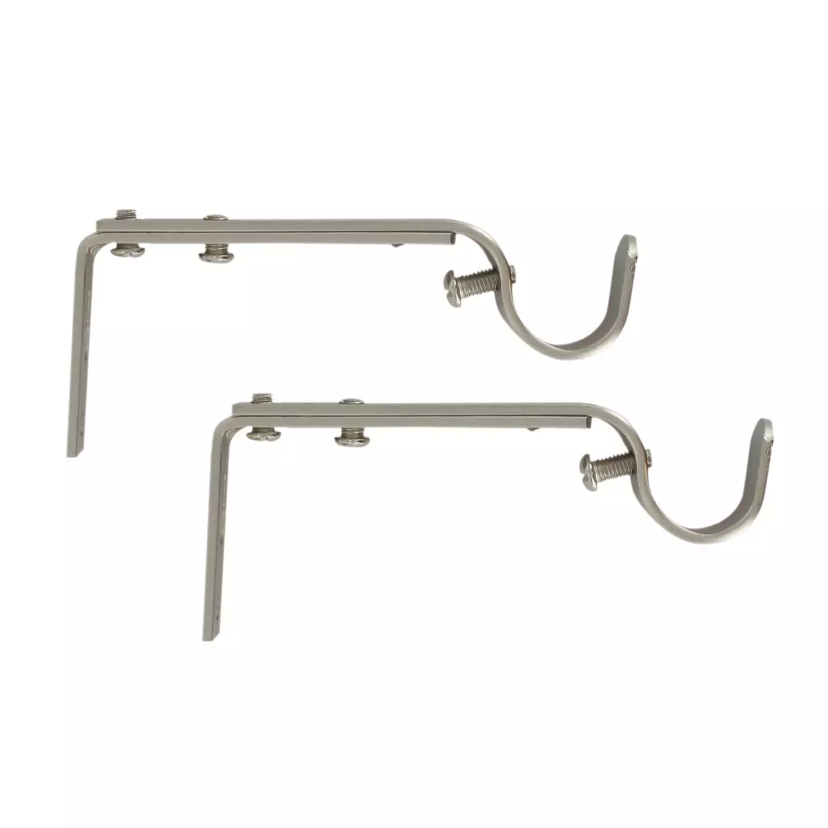 2er Set Vorhangstangenhalter ausziehbar (L110 - L150/ D20 mm) Jim gouttière Silber