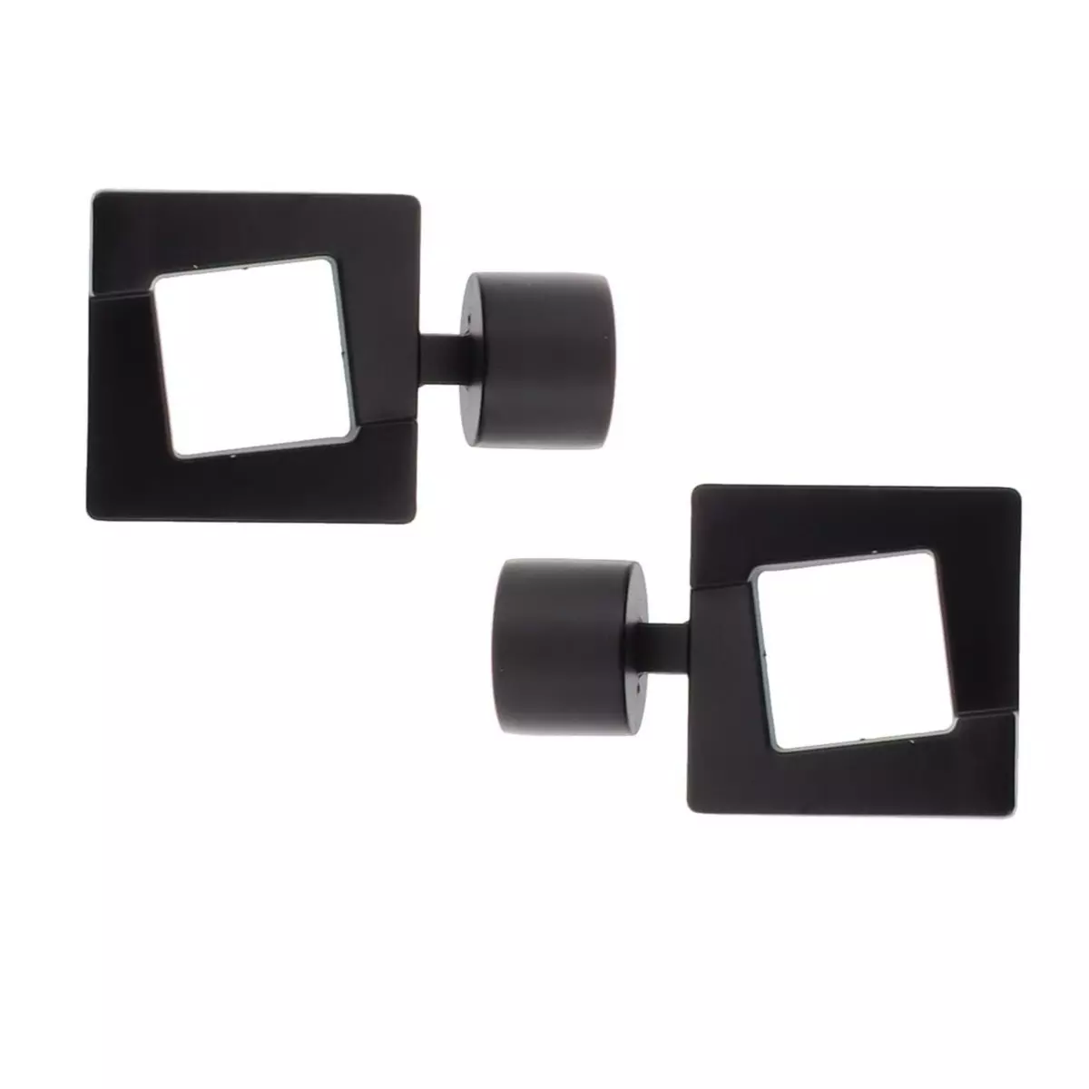 Set di 2 terminali per tenda(D28 mm) upper east side Nero opaco 1