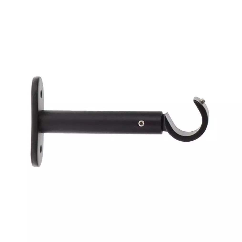 Set di 2 supporti fissi (L90 / D20 mm) Jim gouttière Nero opaco 2