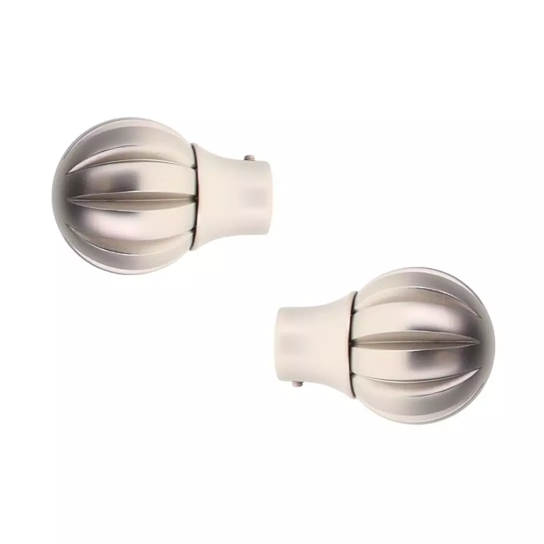 Set di 2 terminali per tenda (D20 mm) tocco di Zen  Argento 1
