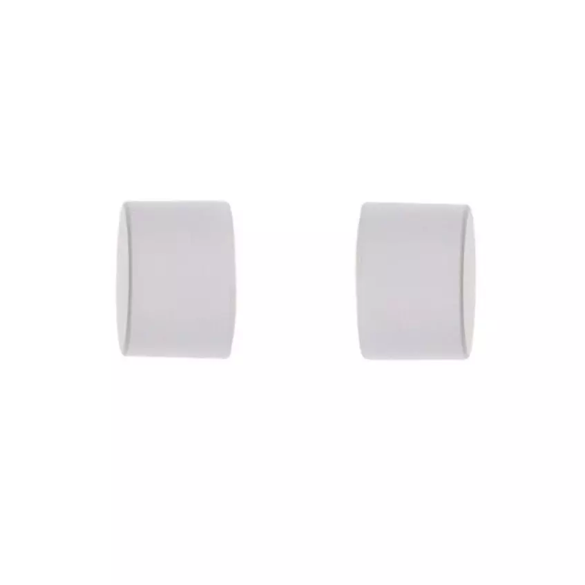 2er Set Endstücke Vorhangstange (D28 mm) Lino Bouchons mattes Weiß