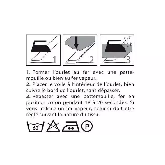Bügelband für Vorhang- & Gardinensaum 2