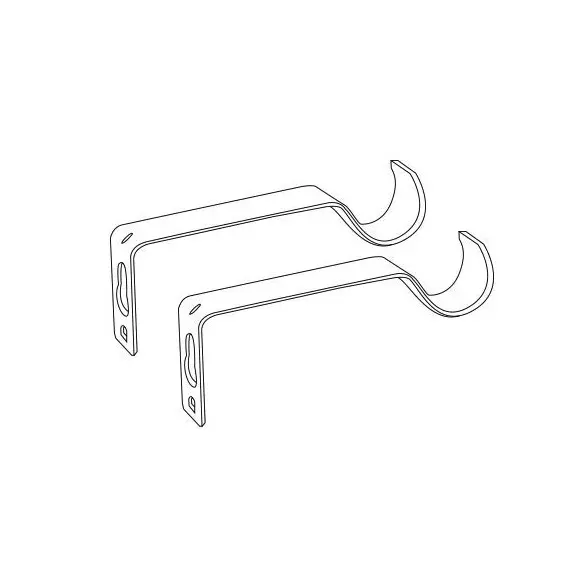 Set ausziehbare Gardinenstange (L120 - L210 cm / D16 mm) Sevigne mattes Schwarz