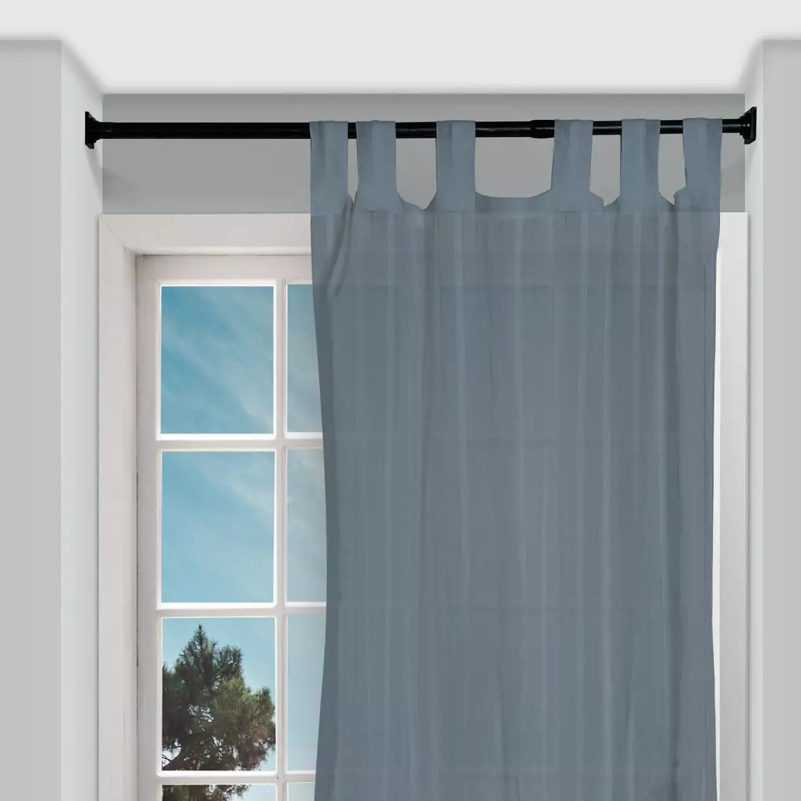 Barra autoblocante (longitud 120 cm) Cuadrado Negro 2