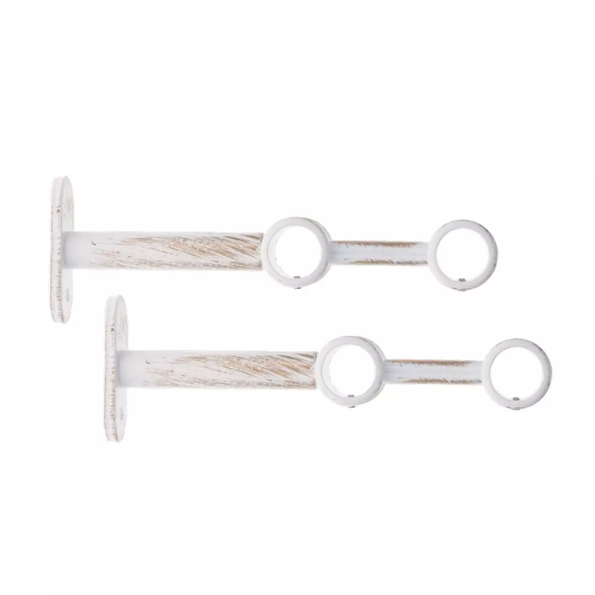 Soporte para barra doble extensible (L150 / D20) Jim Blanco y oro 1