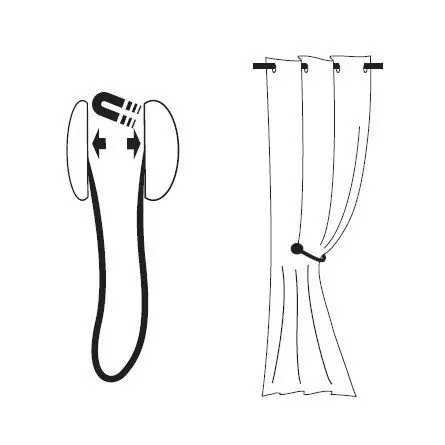  Alzapaños cortina magnética Vancouver Taupe 2