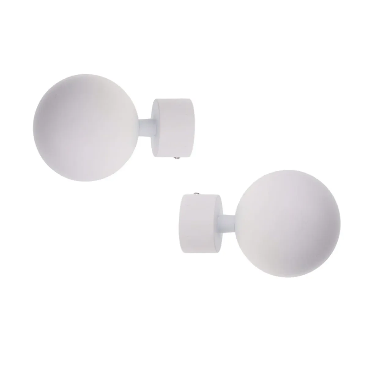 Juego de 2 conteras para barra (D28 mm) Gaia Blanco mate 1