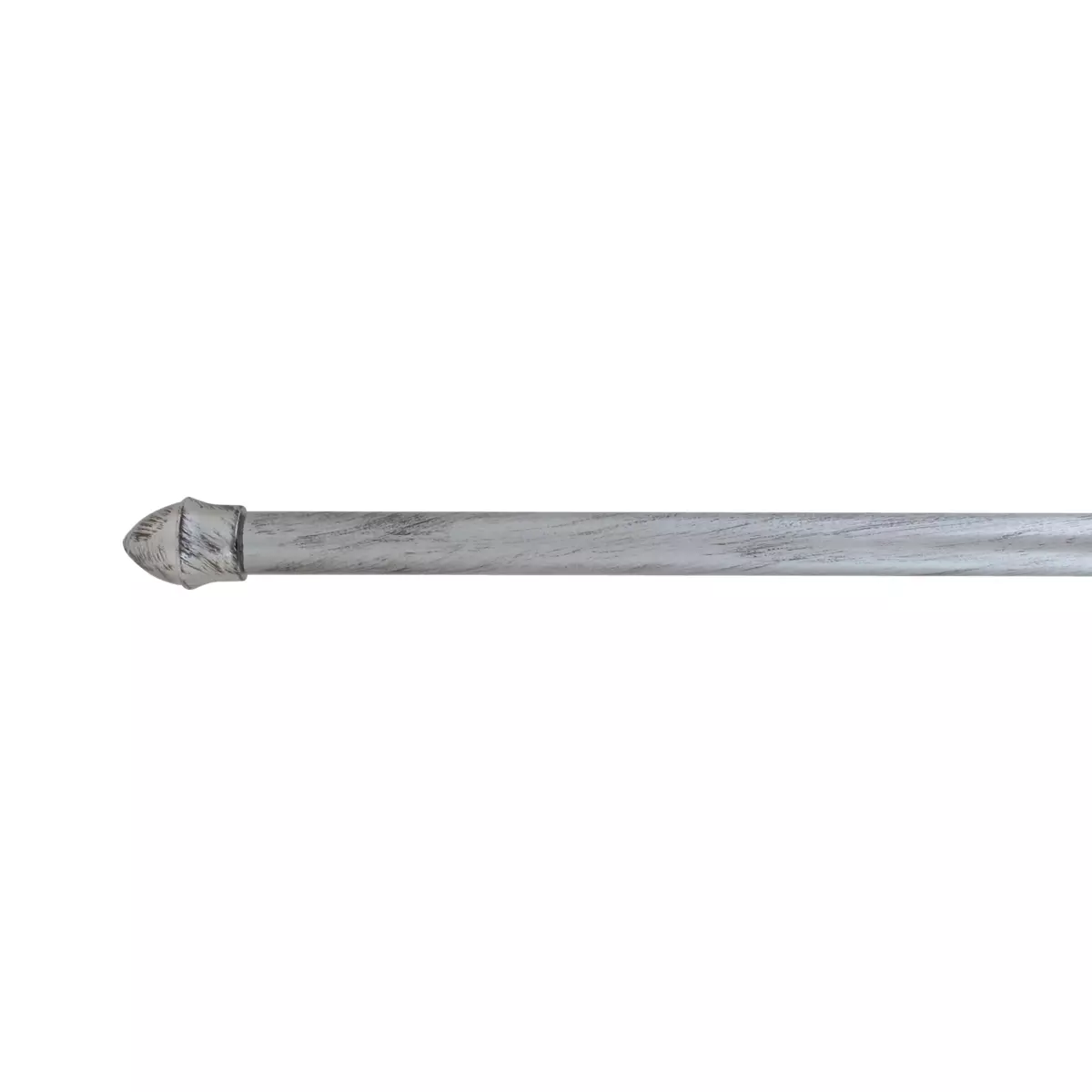 Set ausziehbare Gardinenstange (85 bis 135 cm) Bistrot Silber und Schwarz