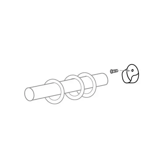 Set di 2 supporti (L25 cm - Ø20 mm) Jim Argento opaco 2