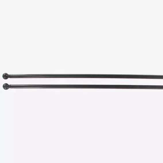 2er Set ausiehzbare runde Vorhangstangen (L110 cm) Schwarz
