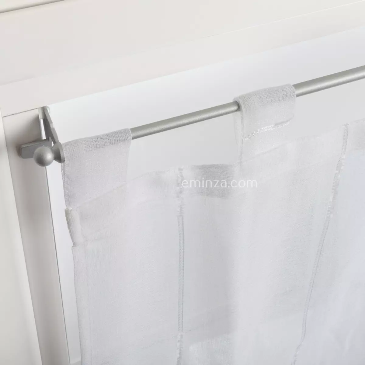 Verlengbare gordijnroede Fix'vit (50 à 80 cm) Zilver 3