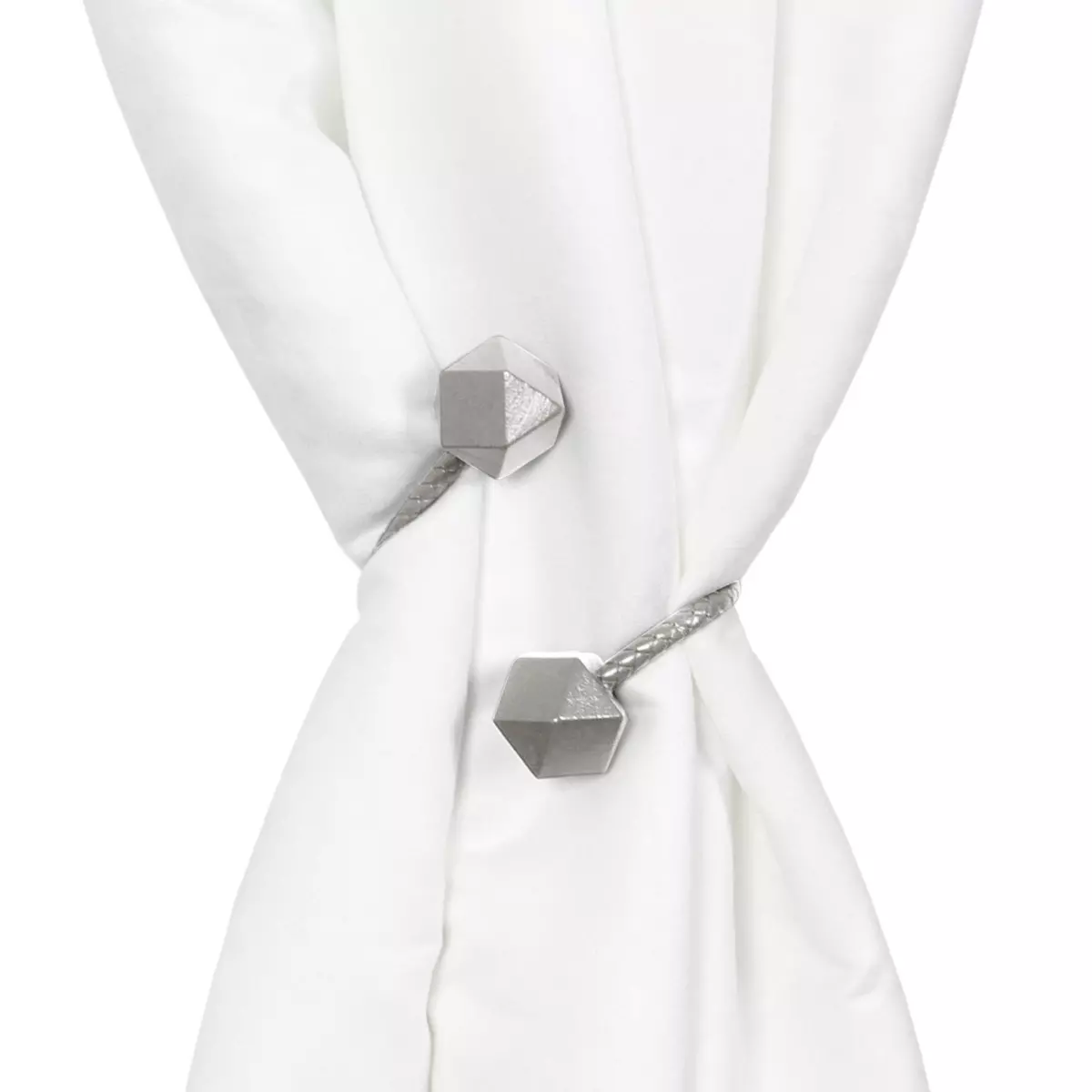 Alzapaño cortina Twist Plata 1