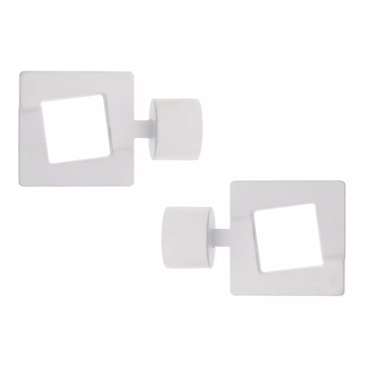 Set di 2 terminali per tenda(D28 mm) upper east side Bianco opaco 1