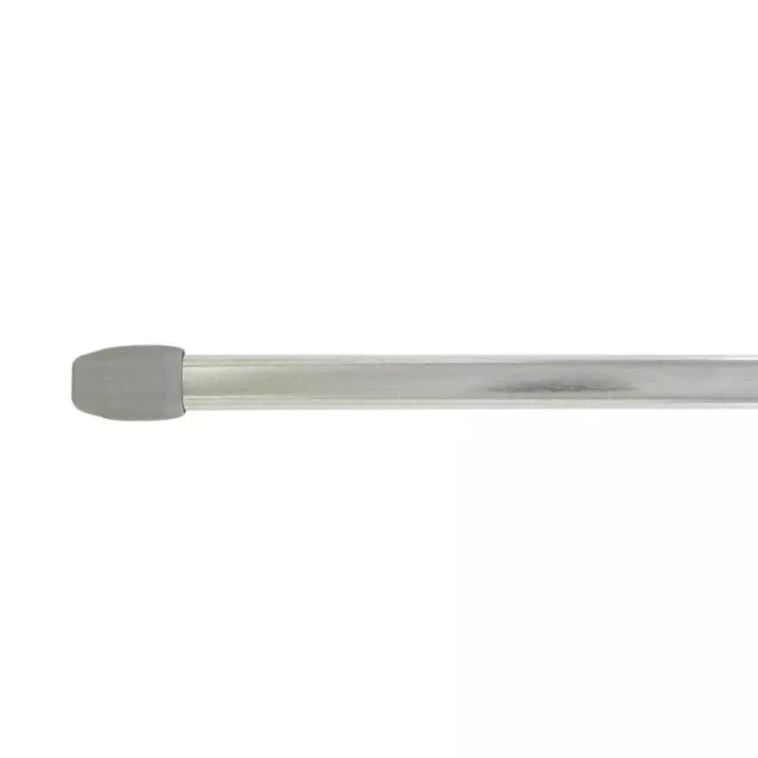 2er Set ovale Gardinenstange (40 bis 60 cm) Chrom