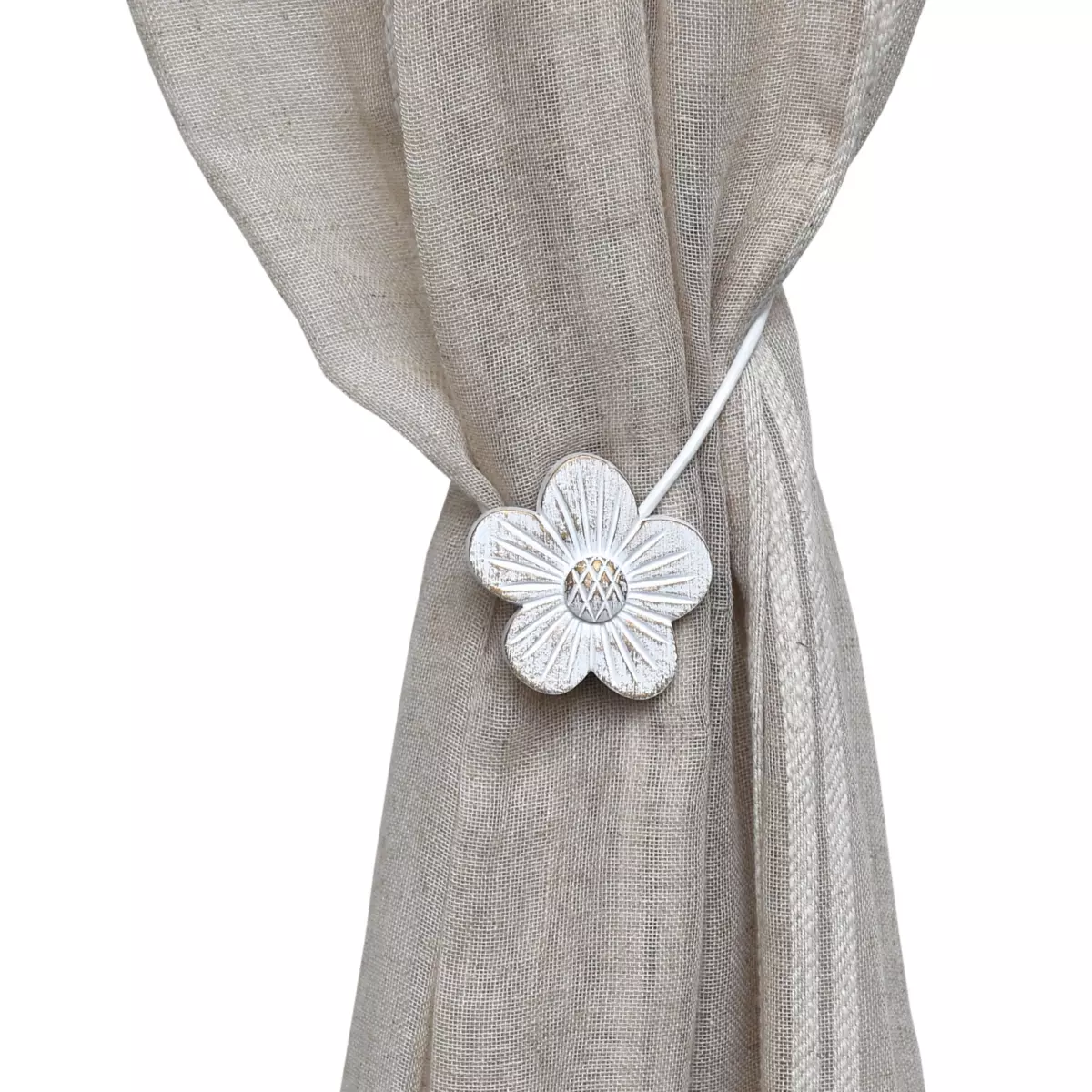 Raffhalter Vorhang magnetisch Valentine Weiß