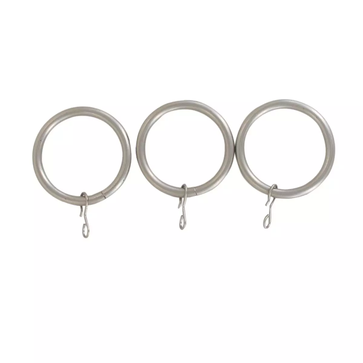 8er Set Vorhangösen (D28 mm) Lino mattes Silber