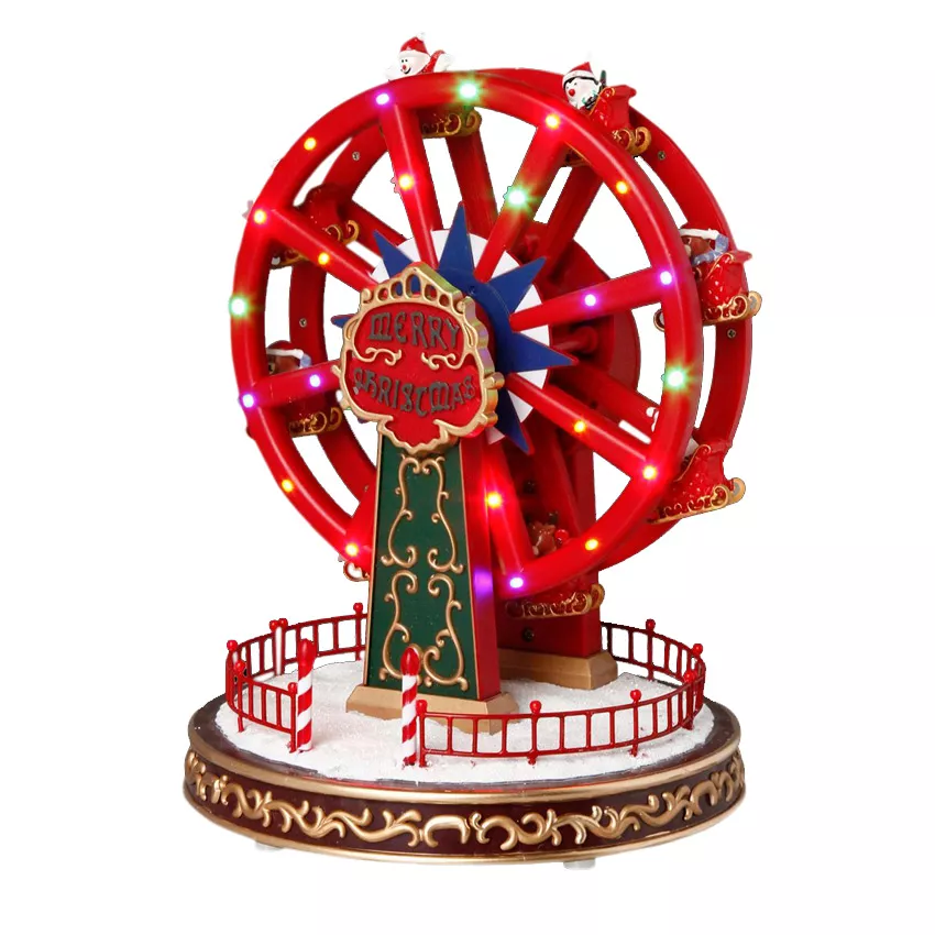 Animiertes Riesenrad mit Beleuchtung & Musik Lilio Batteriebetrieben