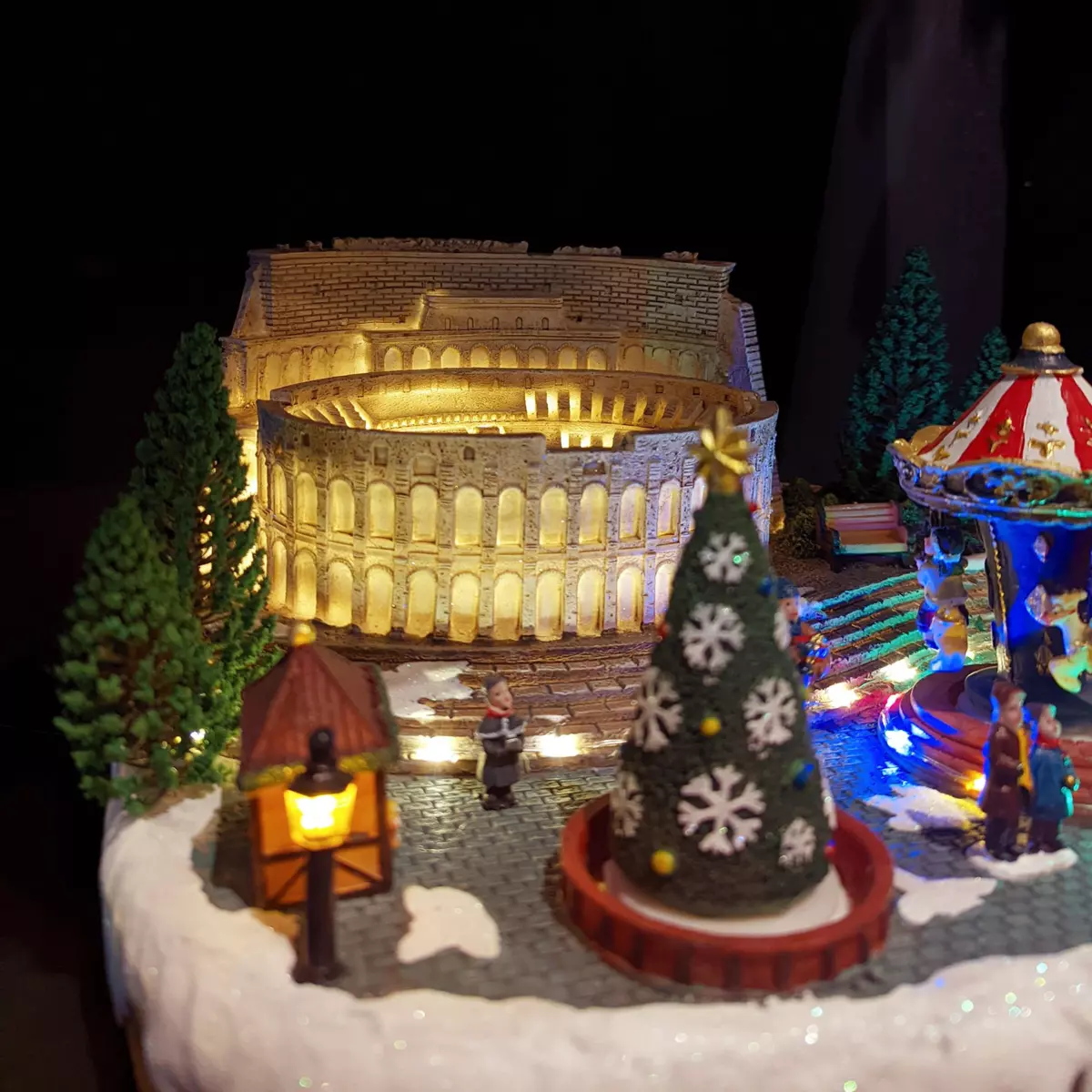 Village de Noël lumineux et musical Rome 2