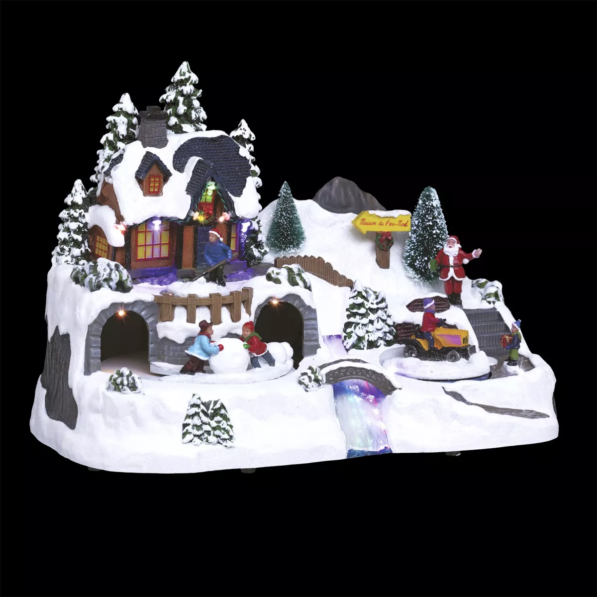 Village de Noël lumineux Maison du Père Noel 2