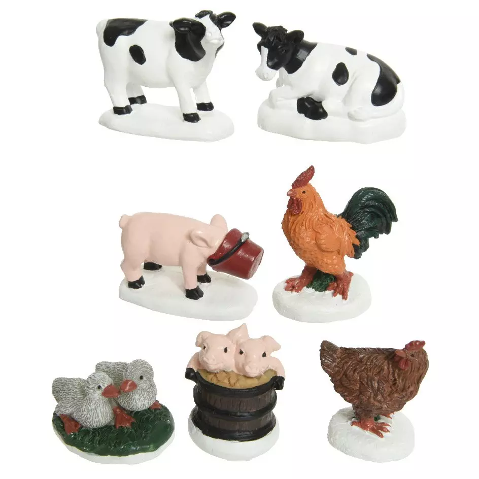 Figurine animali della fattoria per villaggio 1