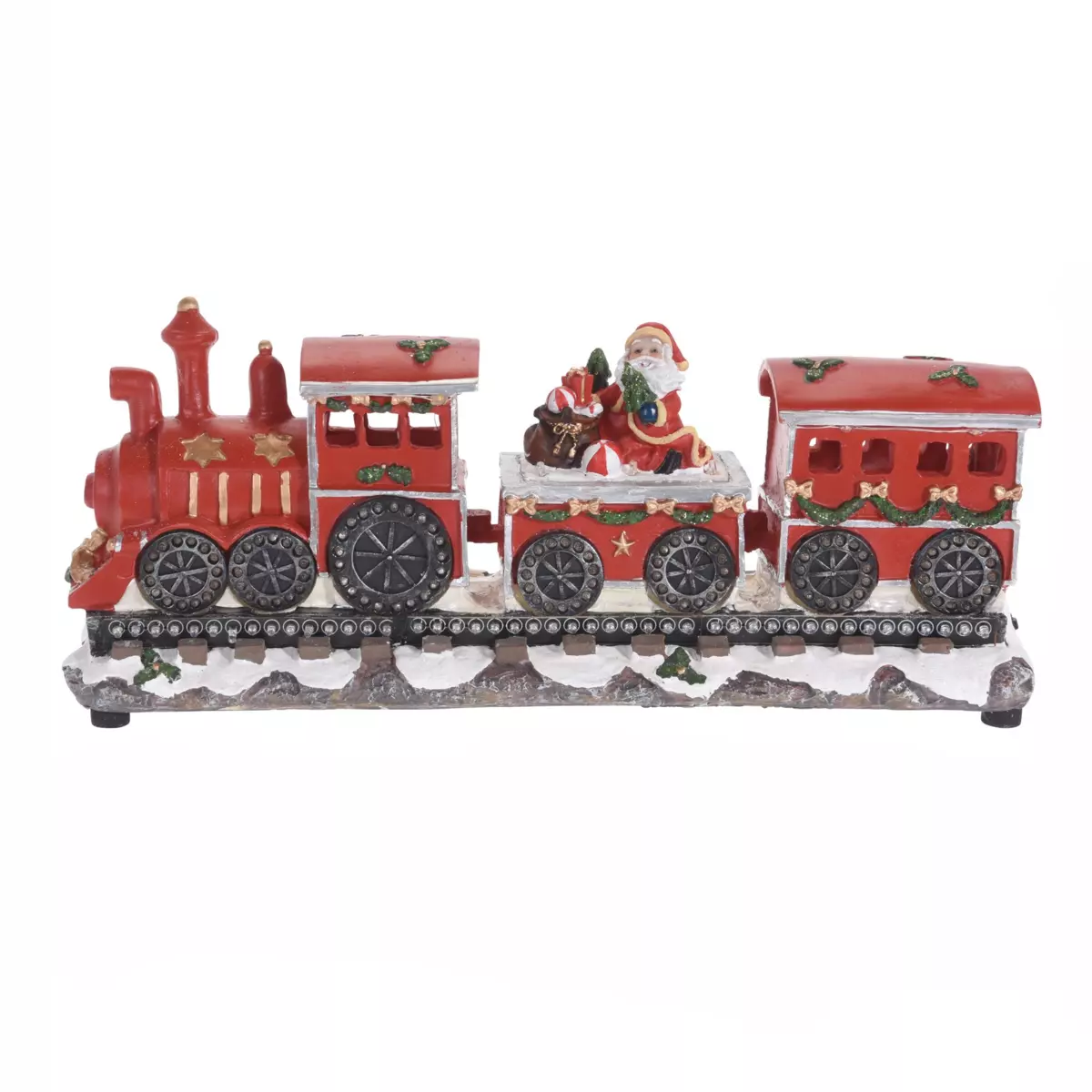 Deko-Zug beleuchtet Lokomotive 1
