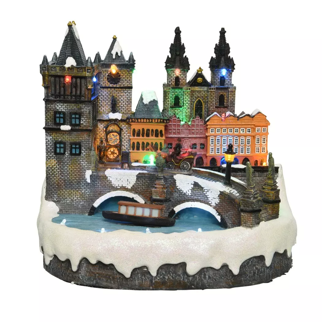 Scena di vita illuminata e musicale Prague 4