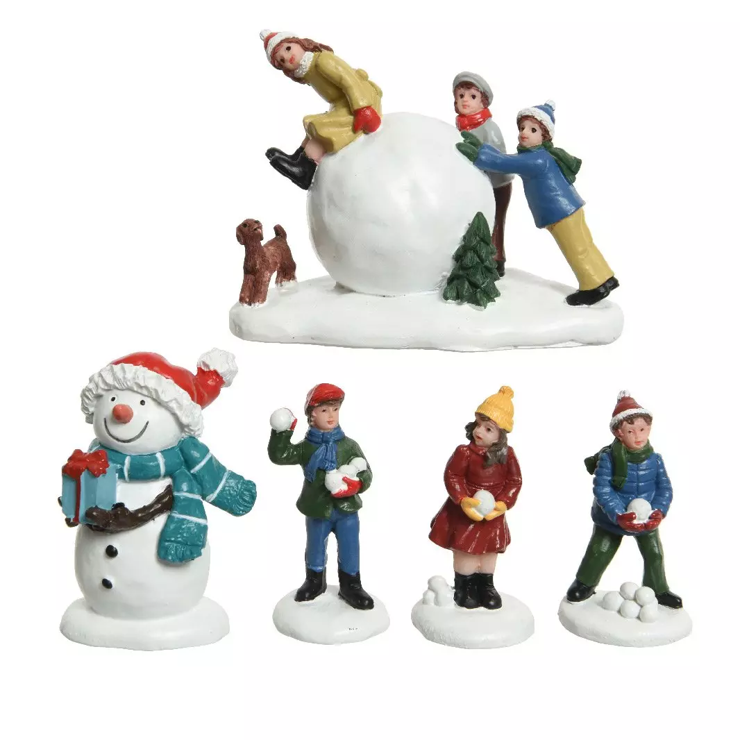 Set di figurine e accessori nella neve per villaggio 1