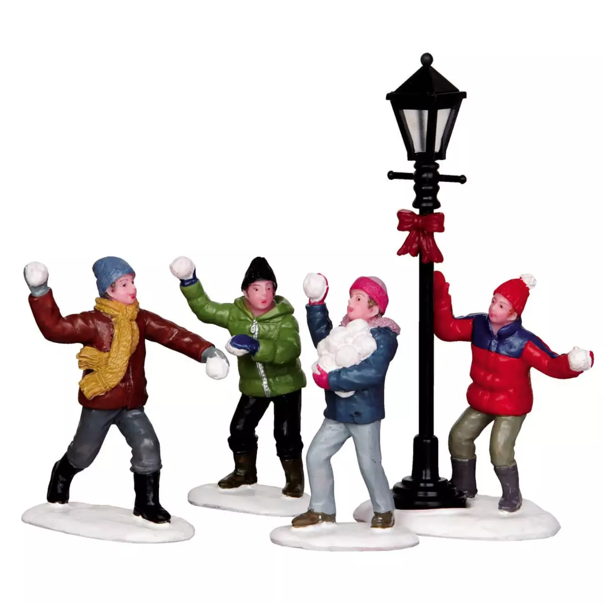 Figur Lemax Schneeballschlacht