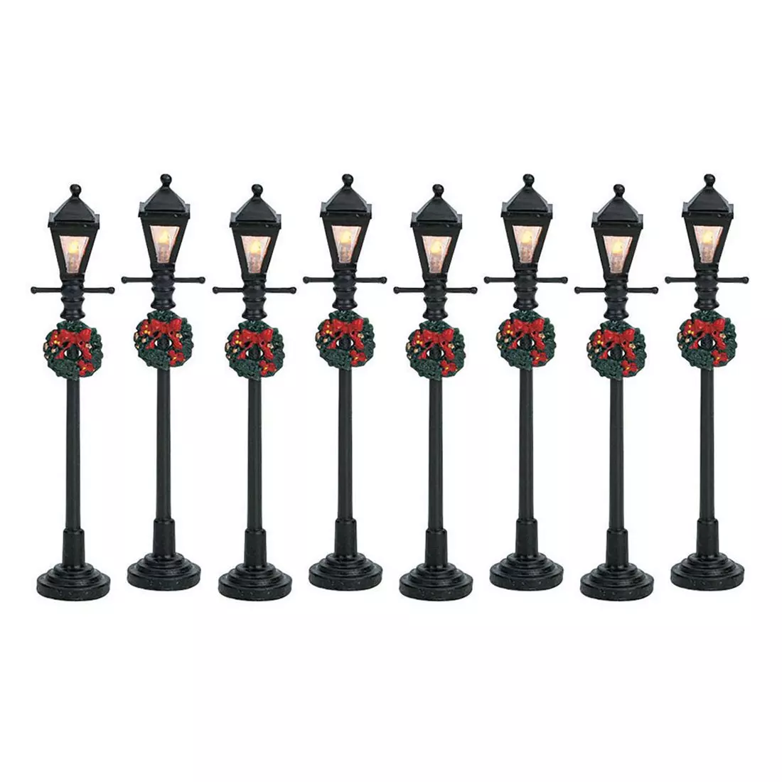 Accessori Lemax Set di 8 lampioni luminosi a pile 1