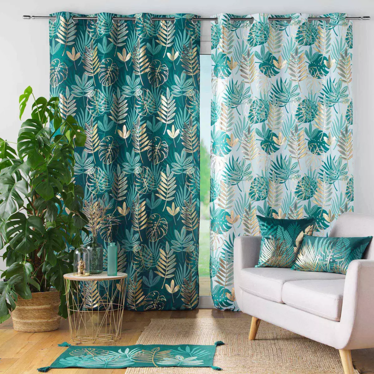 Tenda (140 x 260 cm) Ornella Verde smeraldo 2