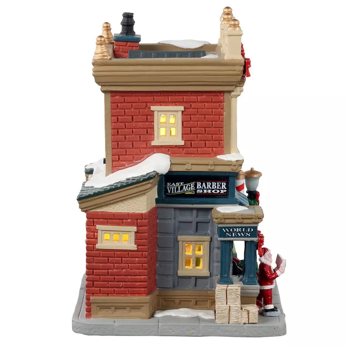 Villagio di Natale Lemax luminoso a pile Barbier de East village 2