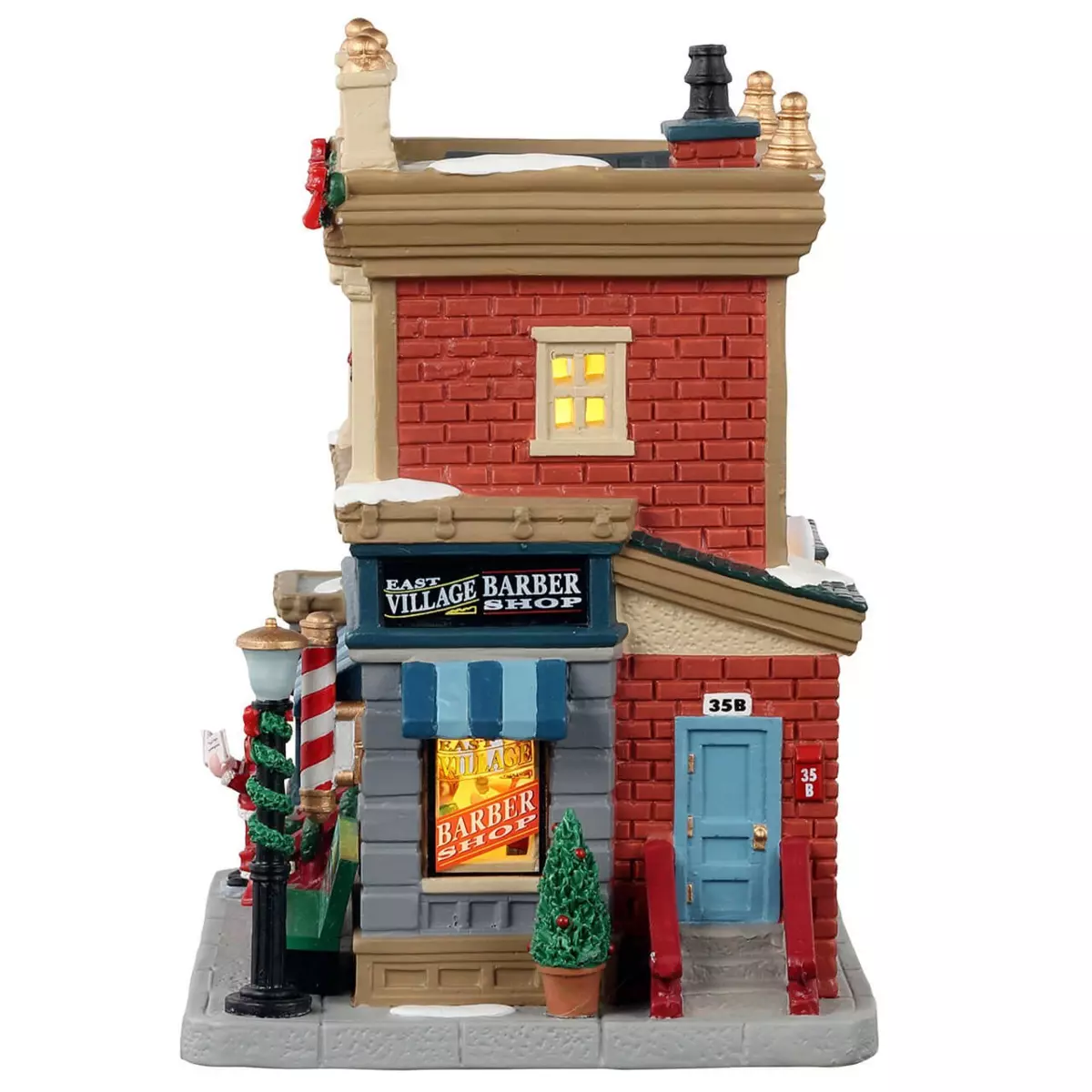 Villagio di Natale Lemax luminoso a pile Barbier de East village 3