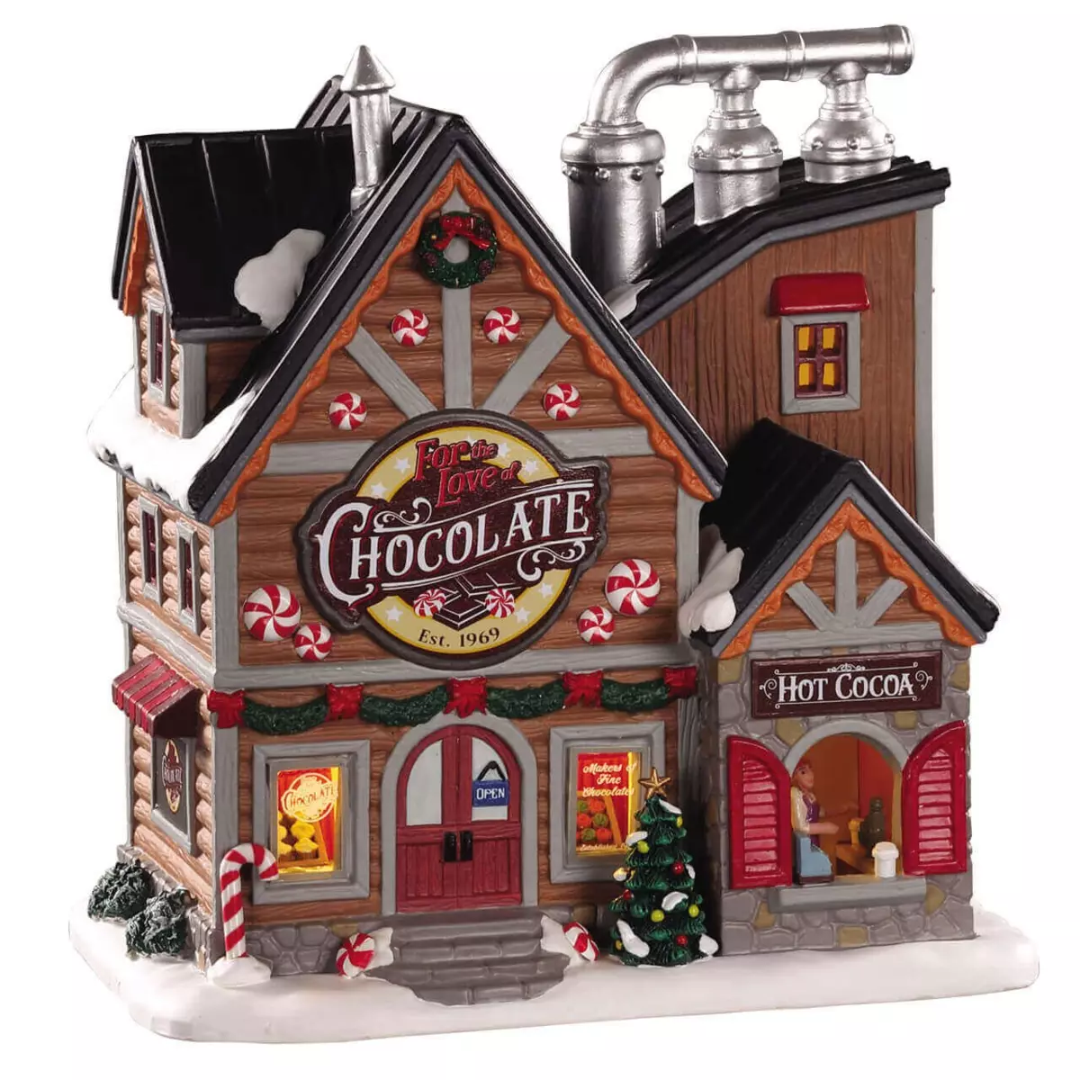 Village de Noël Lemax à piles lumineux Fabrique Pour l'amour du chocolat 1
