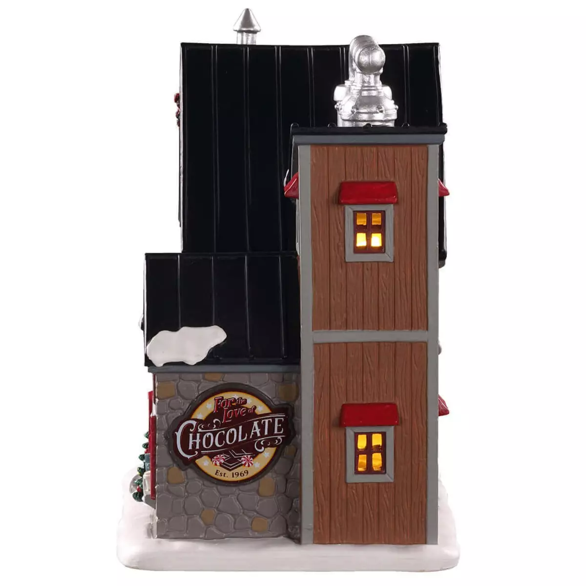 Villagio di Natale Lemax luminoso a pile Fabrique Pour l'amour du chocolat 3