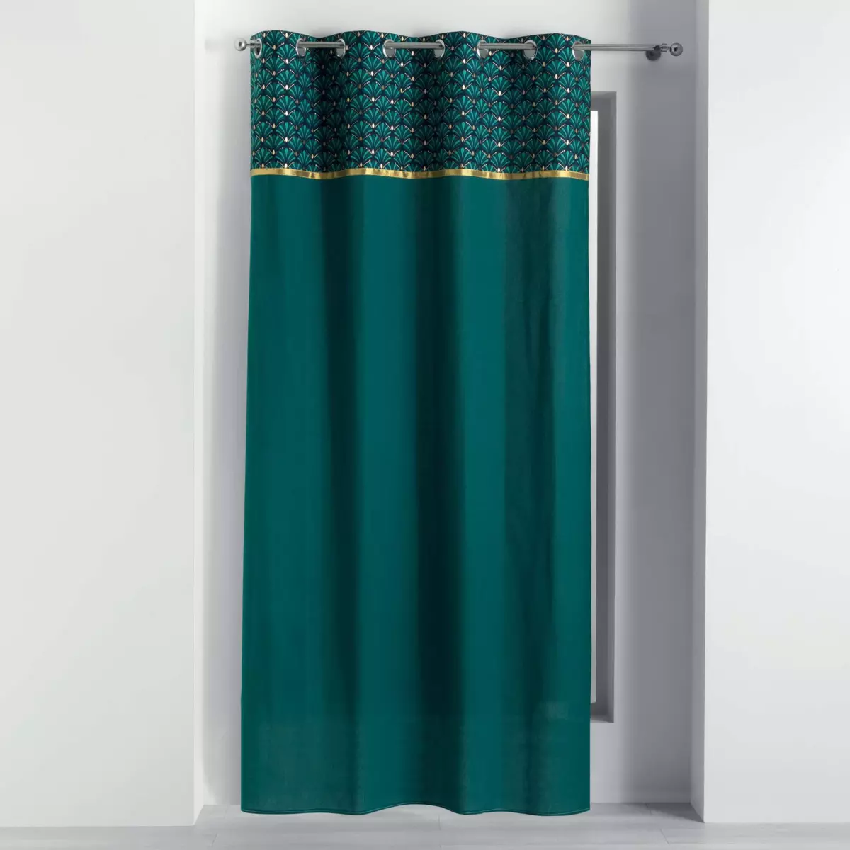 Rideau coton (140 x 240 cm) Artchic Bleu canard 5