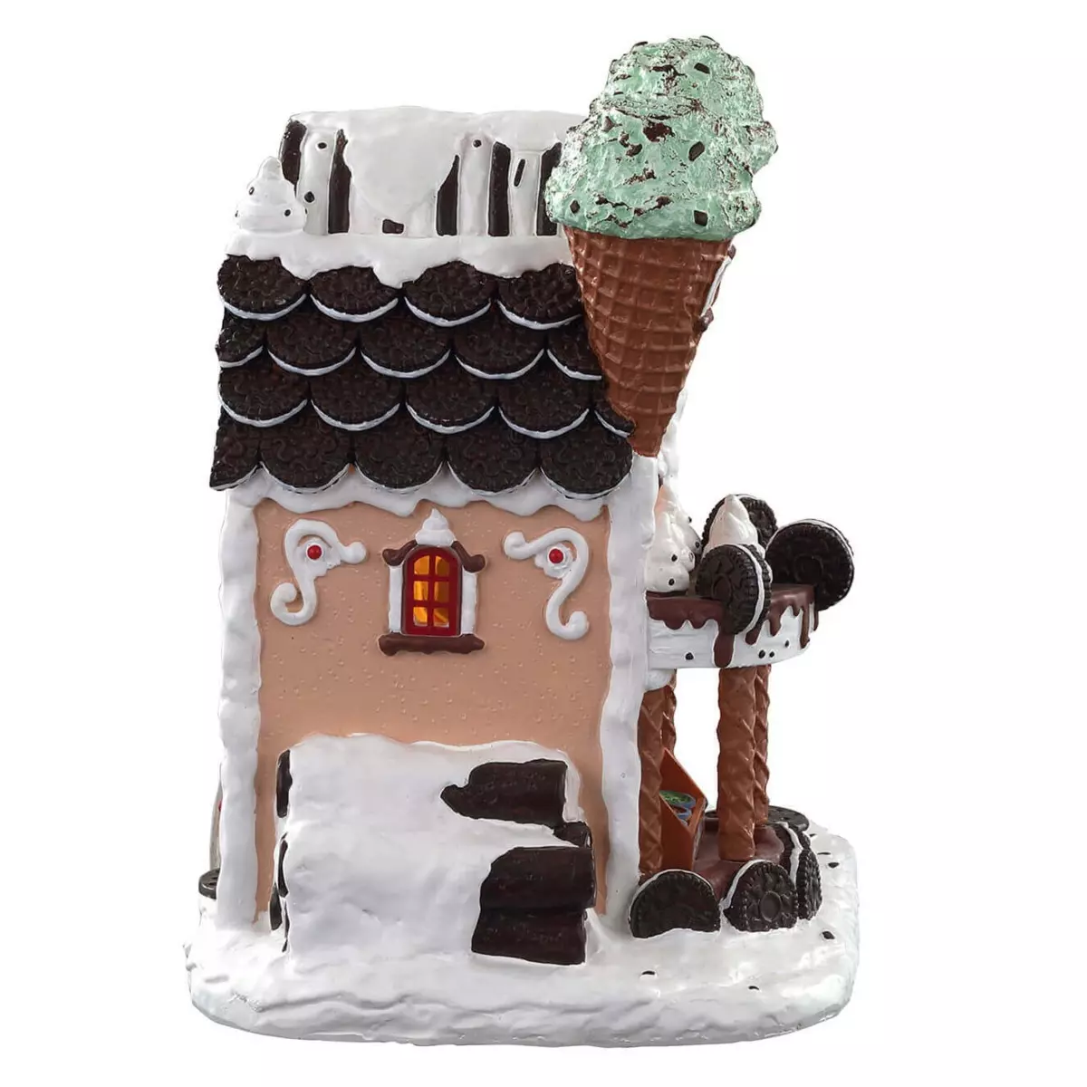 Villagio di Natale Lemax luminoso a pile Gekataio Cookies n' cream 3