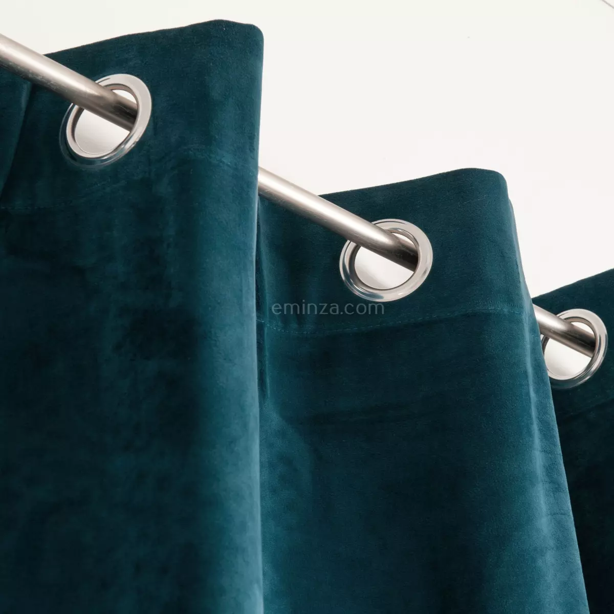 Tenda (140 X 260 cm) Velours Blu petrolio 3