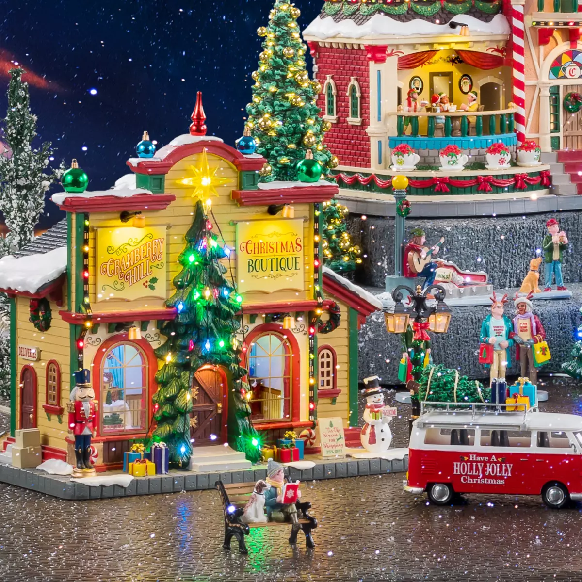 Villagio di Natale Lemax luminoso  a pile  Boutique de Cranberry Hill 2