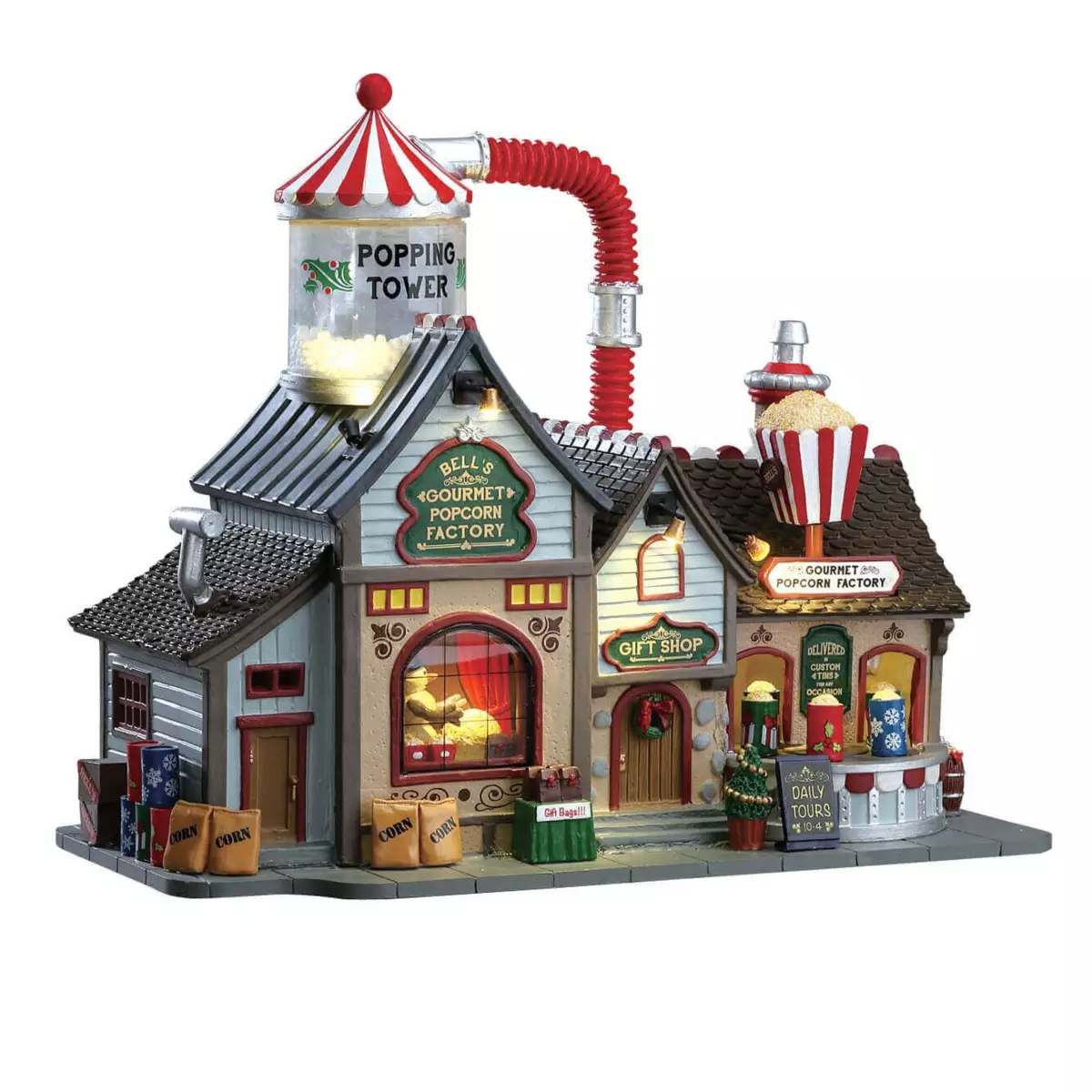 Villagio di Natale Lemax luce, musica e movimento Fabbrica di Pop Corn 1