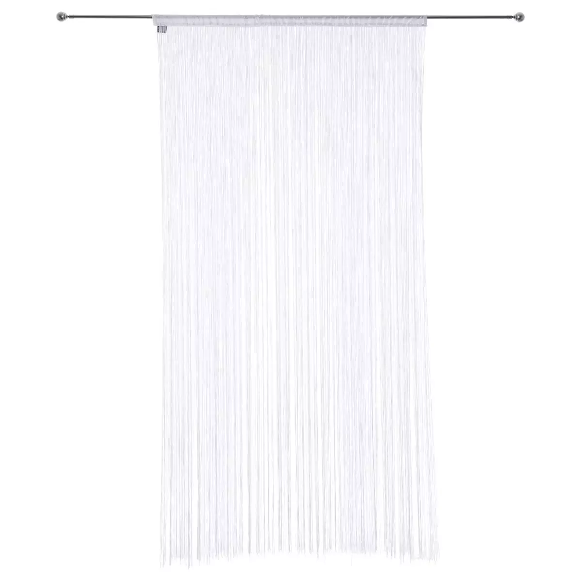 Fadenvorhang (90 x H200 cm) Einfarbig Weiß 2