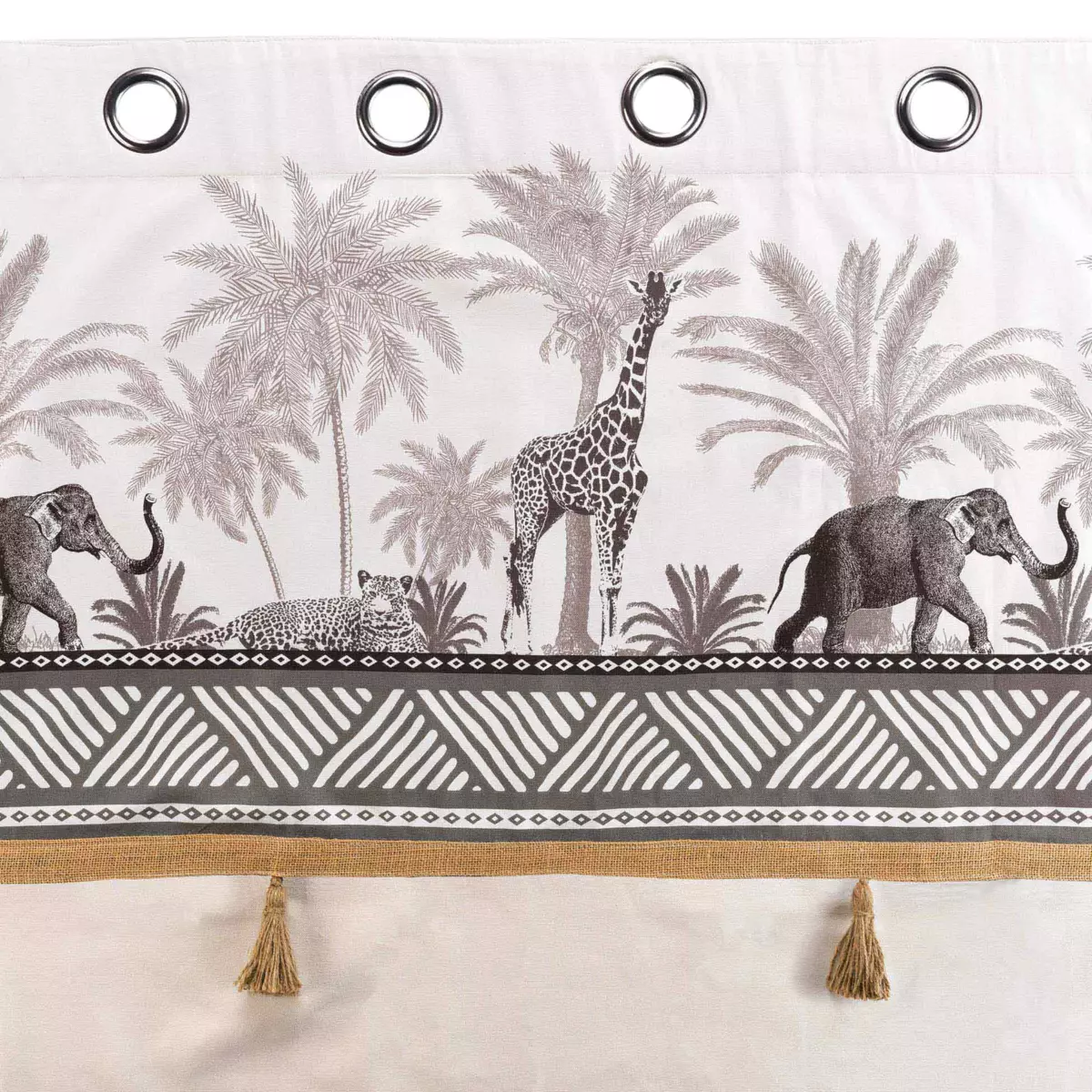 Rideau coton (140 x 240 cm) Kenya lodge Ecru 4