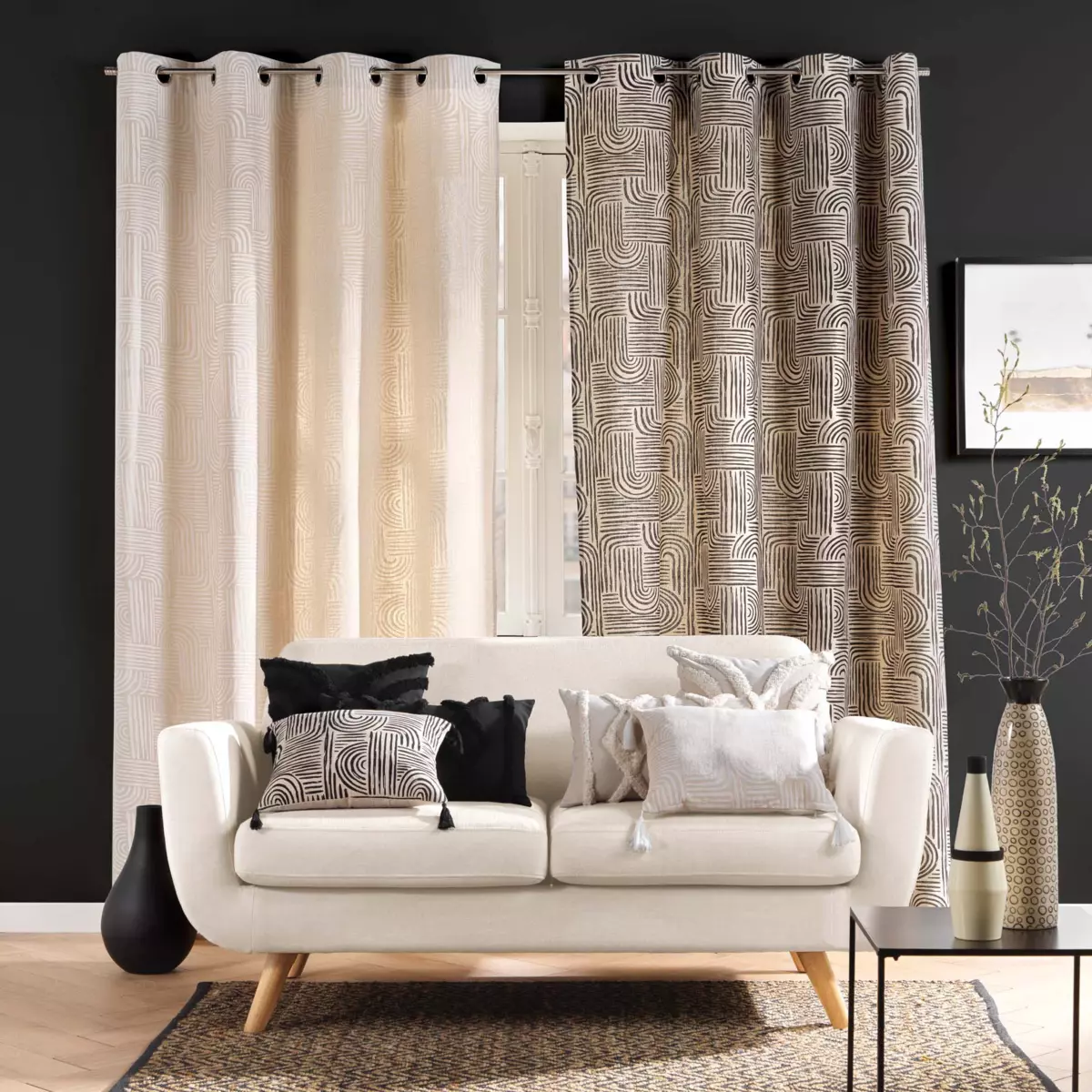 Rideau (140 x 280 cm) Pandore Noir