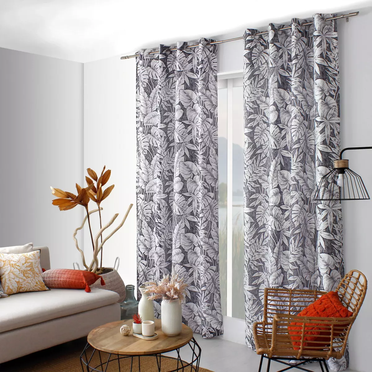 Rideau (135 x 240 cm) Bundi Gris foncé 3