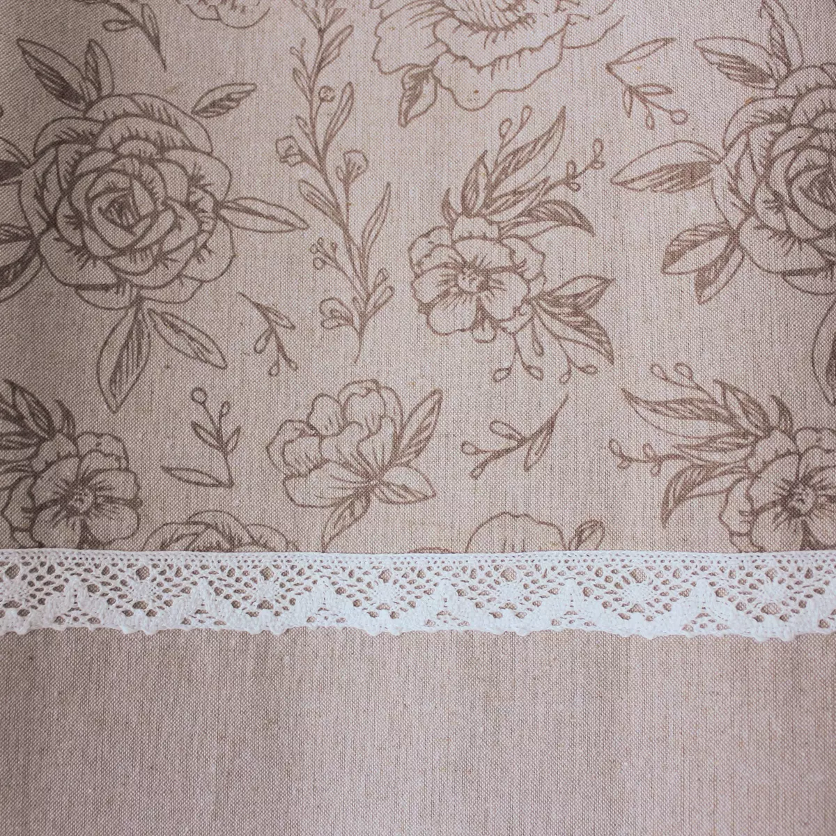 Cortina semi opaca de algodón reciclado (140 x 240 cm) Rosa Beige 3