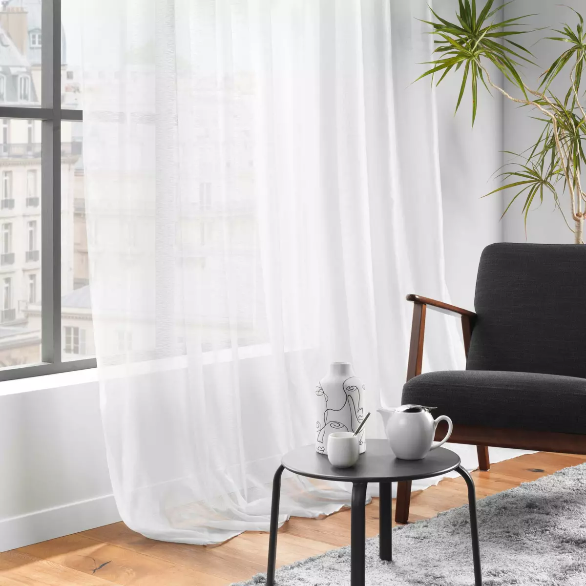 Gardine (400 x 240 cm) Lissea Weiß