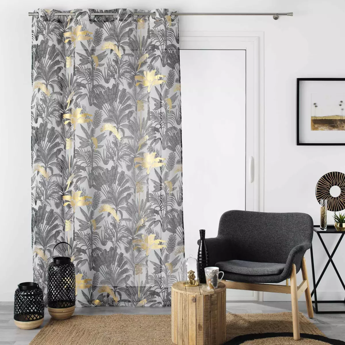 Tenda trasparente (140 x 240 cm) Karaba Nero 1