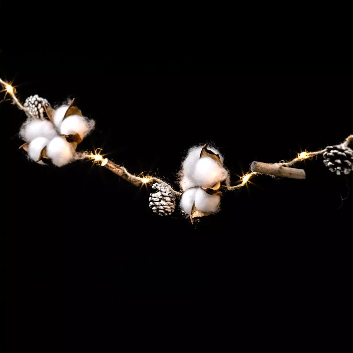 Luces de Navidad Algodón a pilas	 Blanco cálido 20 LED 1