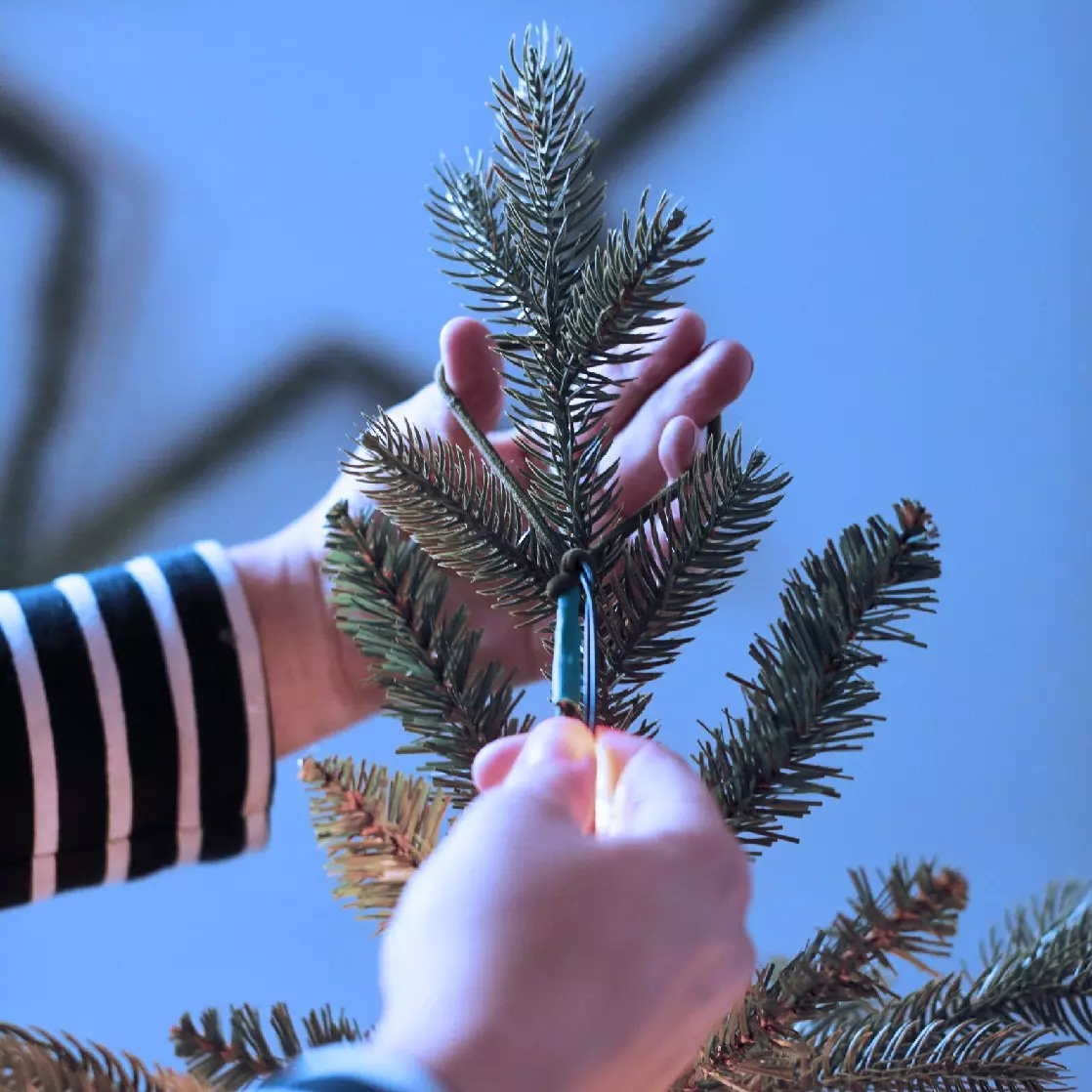 Tenda per albero Flashing light Alt. 1,80 m Bianco freddo 408 LED 3