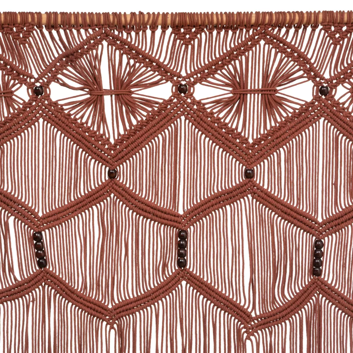 Rideau de fil macramé (90 x 200 cm) Ali Terracotta 3